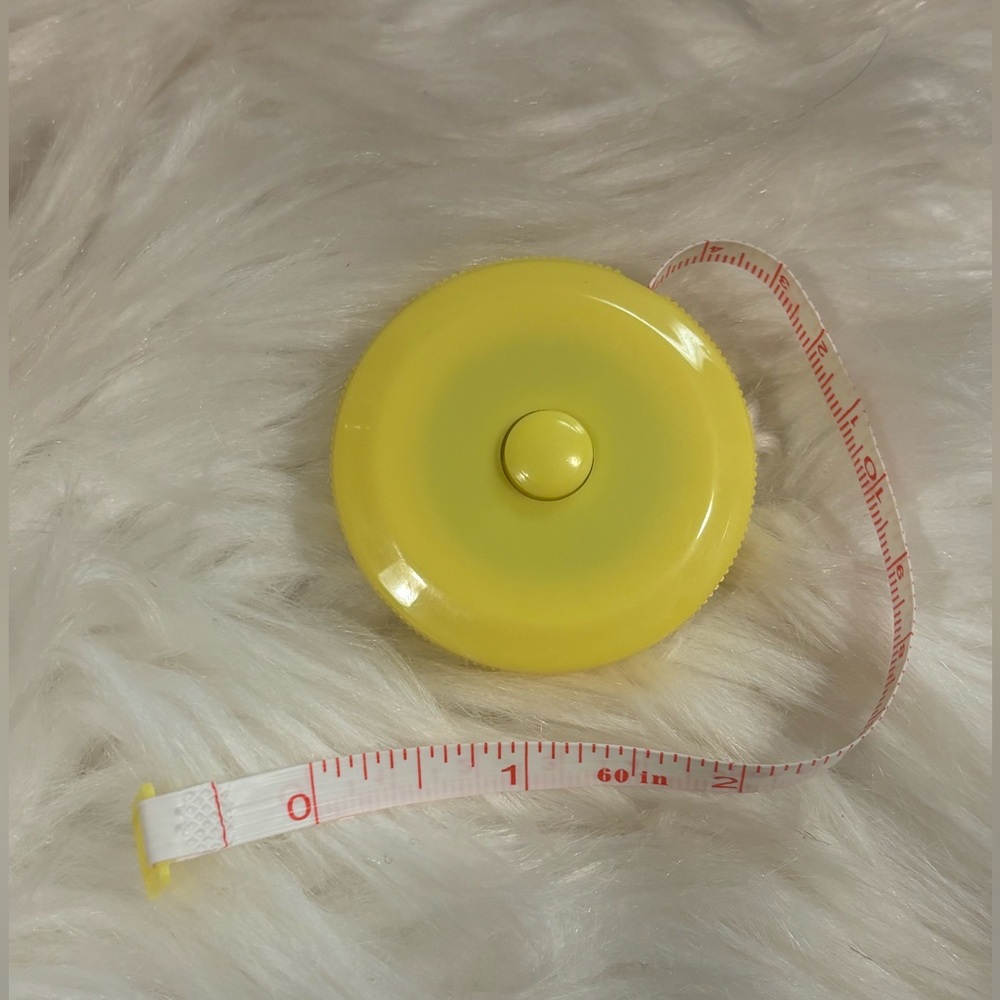 Yellow Round Retractable Tape Measure - Picture 2 of 2